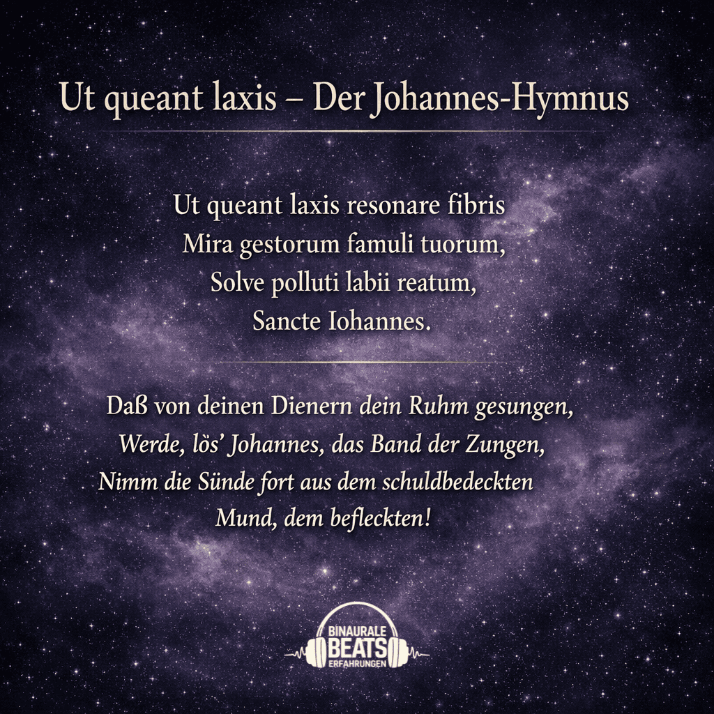 Ut queant laxis – Der Johannes Hymnus