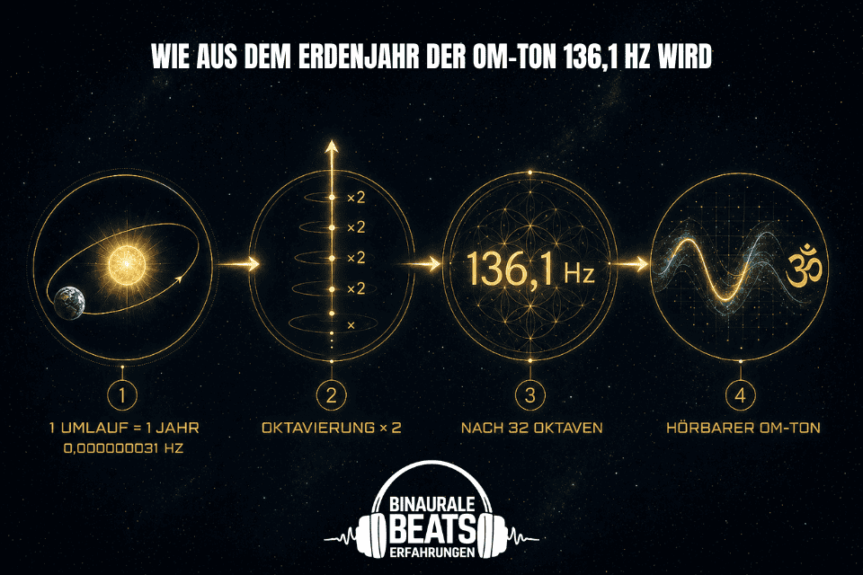 Wie aus dem Erdenjahr der Om-Ton 136,1 Hz wird