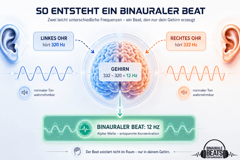 Binaural Beats Ratgeber: Wirkung, Anwendung & meine Erfahrungen 2 So entsteht ein Binaural Beat